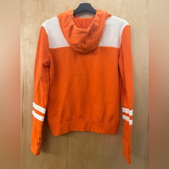 NFL Team Apparel Orange Hoodie with White Drawstrings - Picture 4 of 5